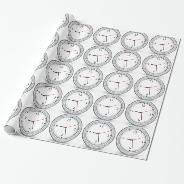 Vector clock design wrapping paper (Unrolled)