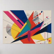 Vector Collision – A Retro-Futurist Composition Poster