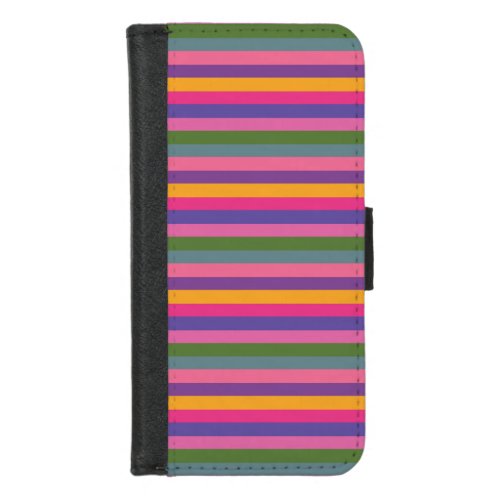 vector colourful striped seamless pattern iPhone 87 wallet case