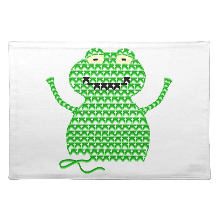 Vector Crochet Frog (Rip it, Frog it) Placemat