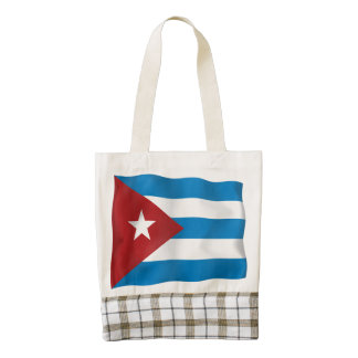 Vector Cuba flag Zazzle HEART Tote Bag