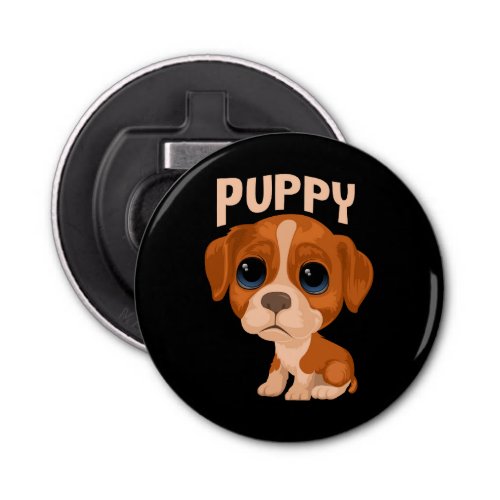 Vector cute funny puppy dog bottle opener
