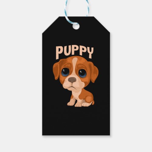 Vector cute funny puppy dog gift tags