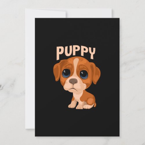 Vector cute funny puppy dog invitation