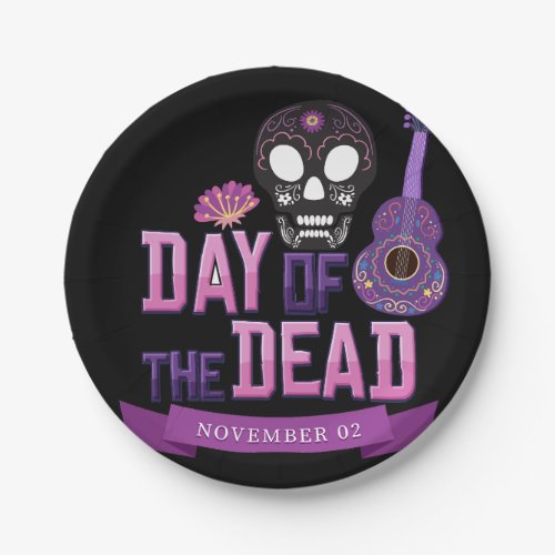 Vector day of the dead banner design paper plates