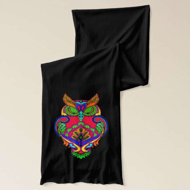 Vector - Decorative owl Scarf (Left)