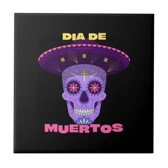 Vector dia de los muertos - day of the dead ceramic tile | Zazzle