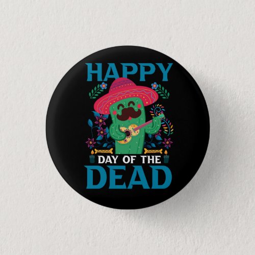 Vector dia de los muertos t_shirt design template button