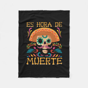 Vector dia de los muertos t-shirt design template, fleece blanket