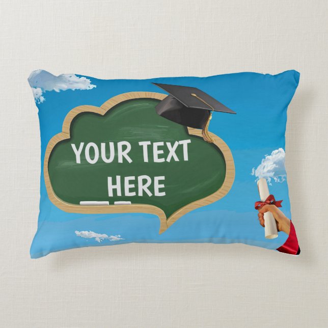 Vector drawing of a cloud-shaped speech blackboard accent pillow (Front)