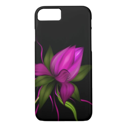 Vector Flower on Black iPhone 87 Case