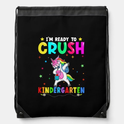 Vector grandma of the birthday unicorn t shirt des drawstring bag