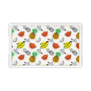 Vector Graphic Seamless Pattern Acrylic Tray