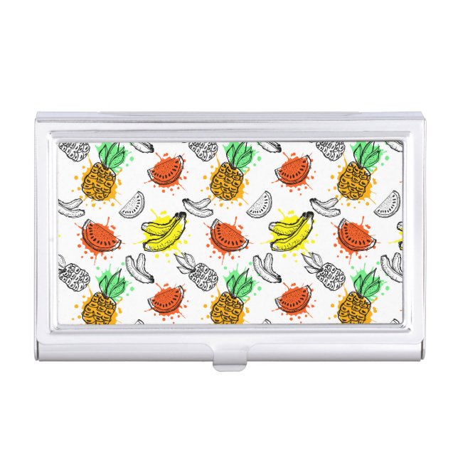 Vector Graphic Seamless Pattern Business Card Holder (Front)