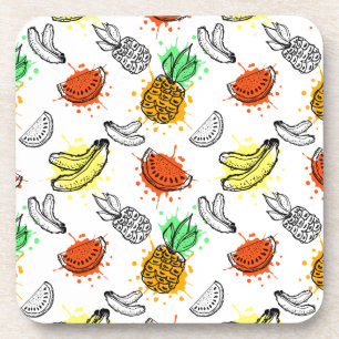 Vector Graphic Seamless Pattern Drink Coaster