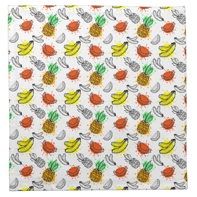 Vector Graphic Seamless Pattern Napkin (Front)