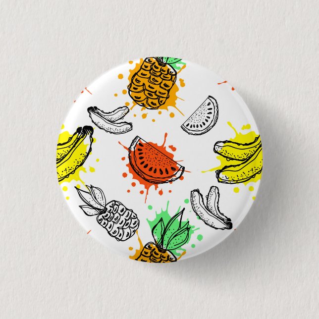 Vector Graphic Seamless Pattern Pinback Button (Front)