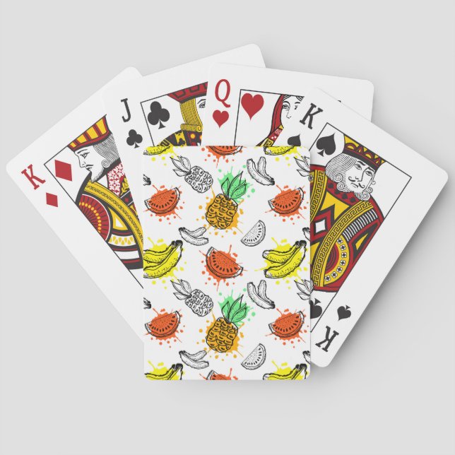 Vector Graphic Seamless Pattern Poker Cards (Back)