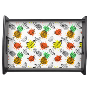 Vector Graphic Seamless Pattern Serving Tray