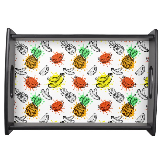 Vector Graphic Seamless Pattern Serving Tray (Front)