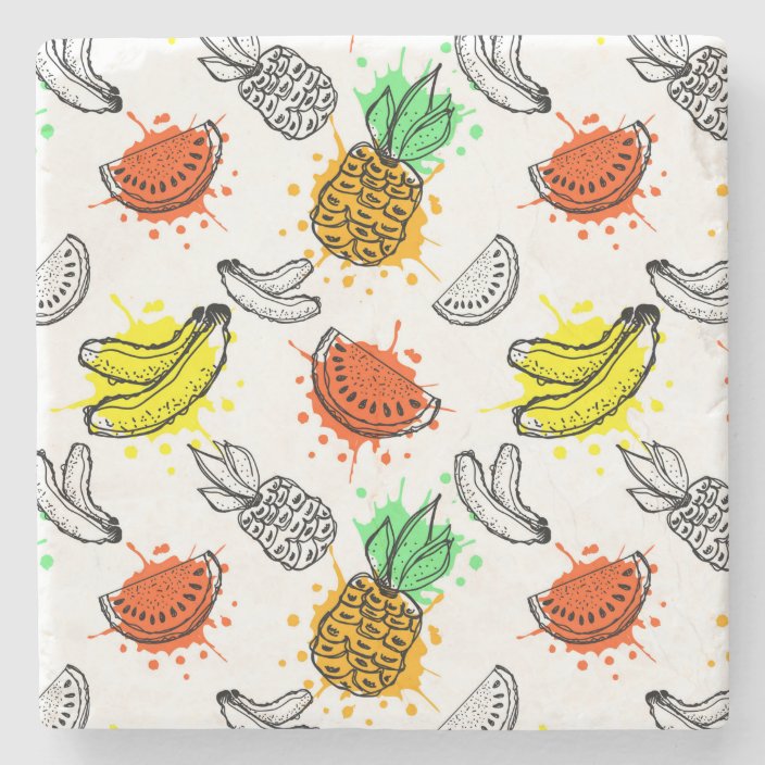 Vector Graphic Seamless Pattern Stone Coaster Zazzle Com