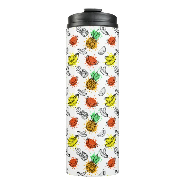 Vector Graphic Seamless Pattern Thermal Tumbler (Front)