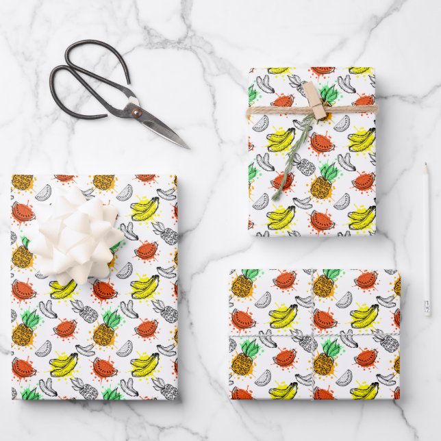 Vector Graphic Seamless Pattern Wrapping Paper Sheets (Front)