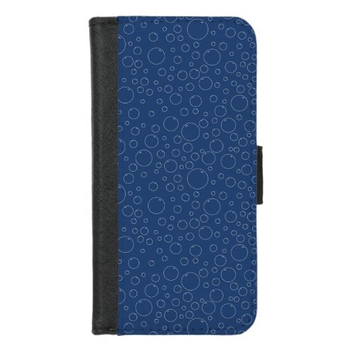 Vector hand drawn bubbles seamless pattern iPhone 87 wallet case