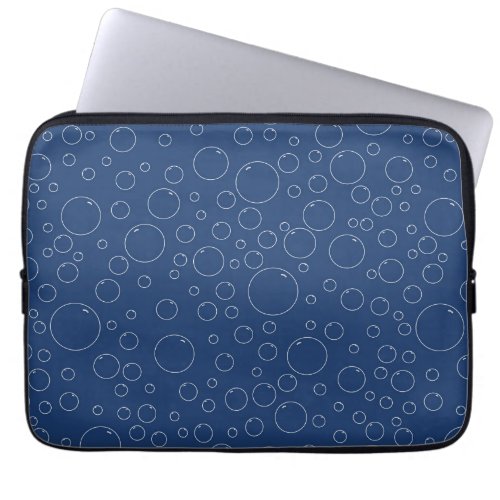 Vector hand drawn bubbles seamless pattern laptop sleeve