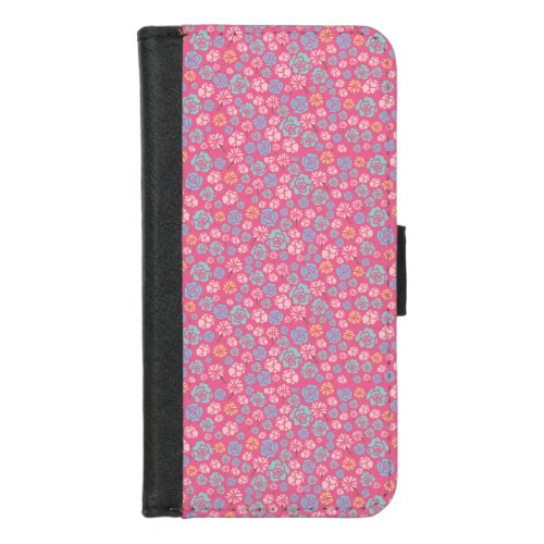 vector hand drawn colorful flowers iPhone 87 wallet case