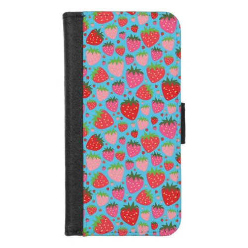 vector hand drawn strawberries iPhone 87 wallet case