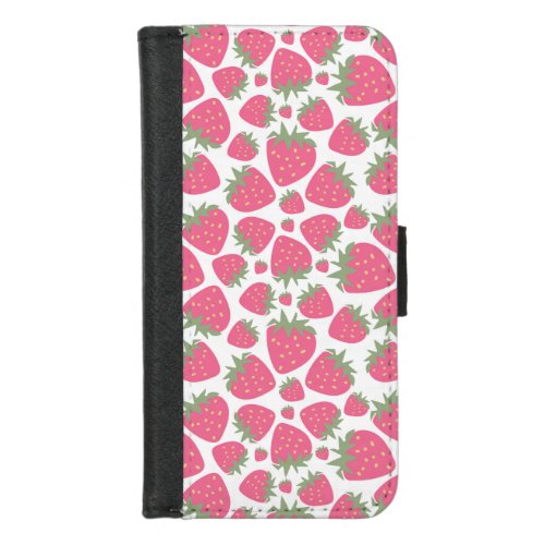 vector hand drawn strawberries iPhone 87 wallet case