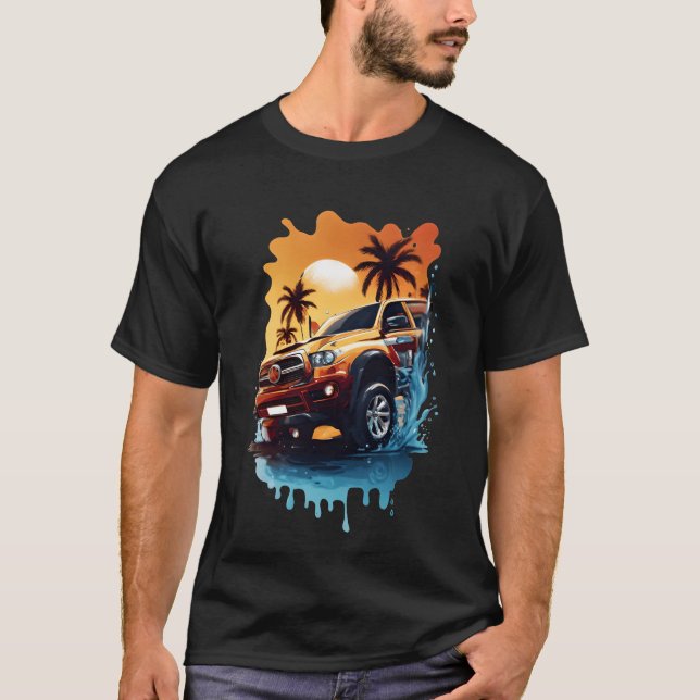 Vector illustration car wallpaper design friend re T-Shirt (Front)