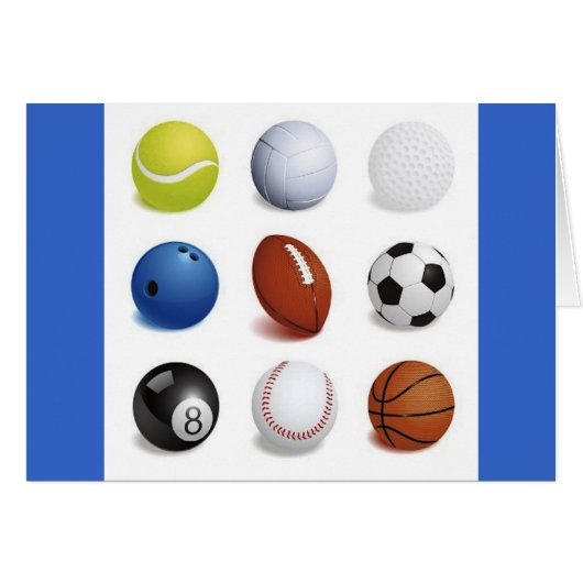 Vector Illustration of Sport Balls Cards (Front Horizontal)