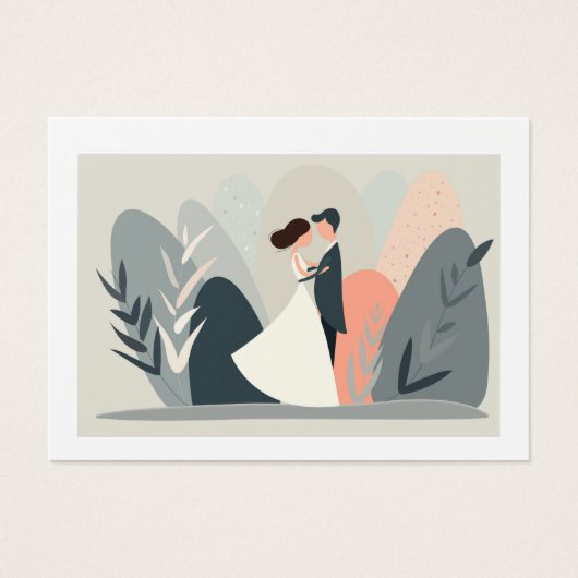 vector illustration on romantic and wedding theme (Front)