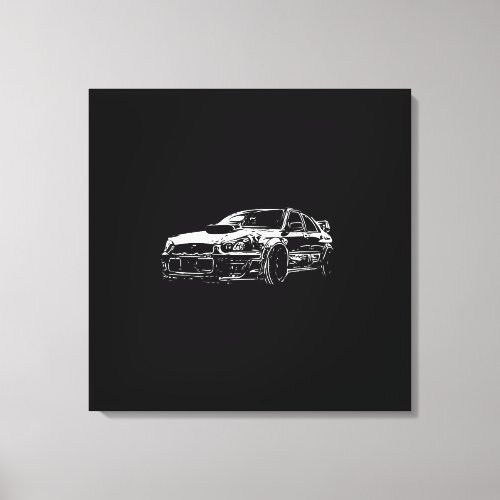 Vector Image Subaru Impreza Wrx Sti Canvas Print