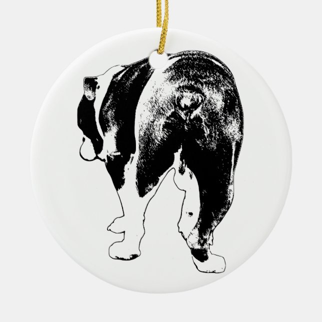 Vector Keepsake, Bulldog Tradition Ceramic Ornament (Front)