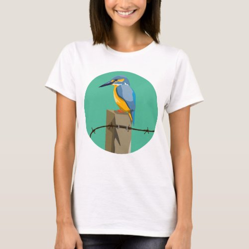 Vector kingfisher NZ bird T_Shirt