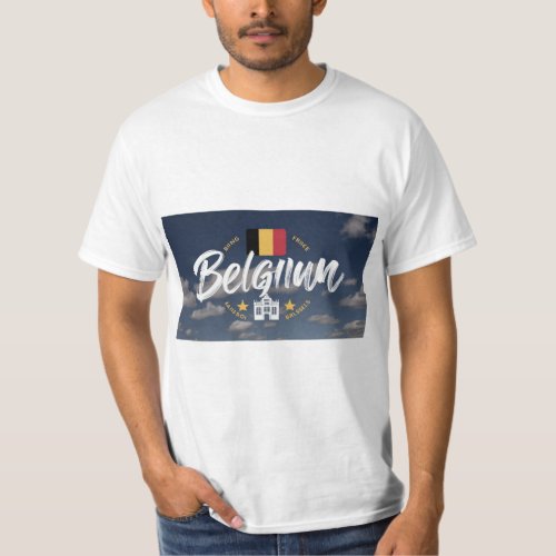 Vector logo for Belgium country fridge magnet  T_Shirt