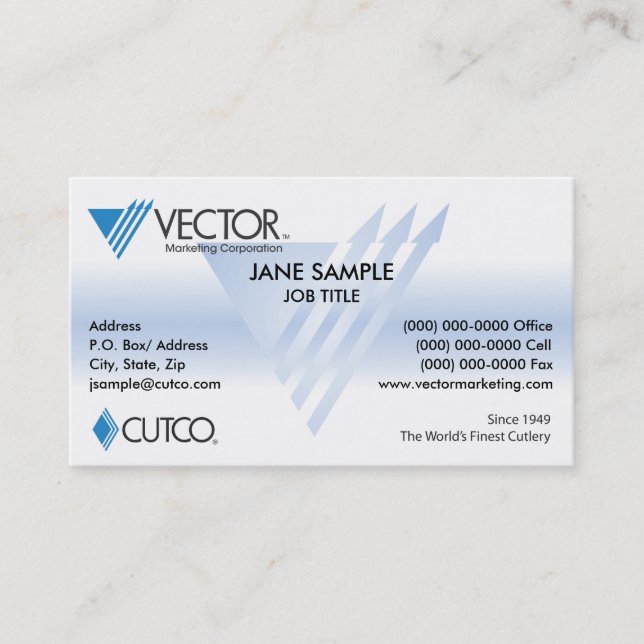 Vector Marketing Business Card (Front)