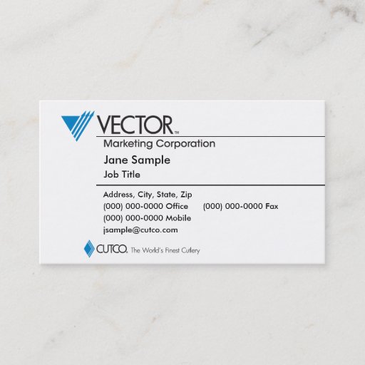 Customizable Vector Marketing Business Card
