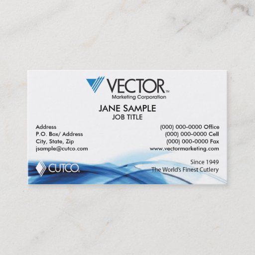 Customizable Vector Marketing Business Card