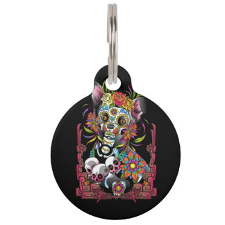 Vector mexican dog from the aztecs pet ID tag