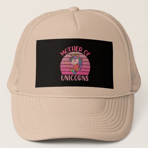 Vector mother of unicorns mother quotes typographi trucker hat