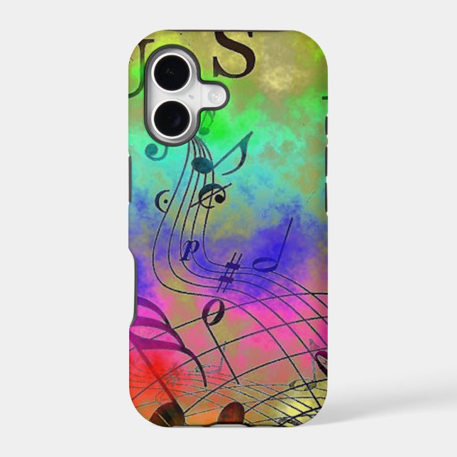 Vector Music Theme Iphone Case (Back)