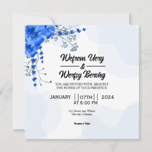 Vector Of Floral Wedding Invitation Card Design