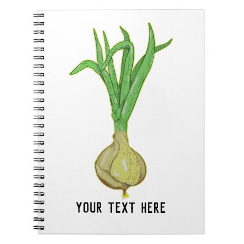 Vector onion notebook