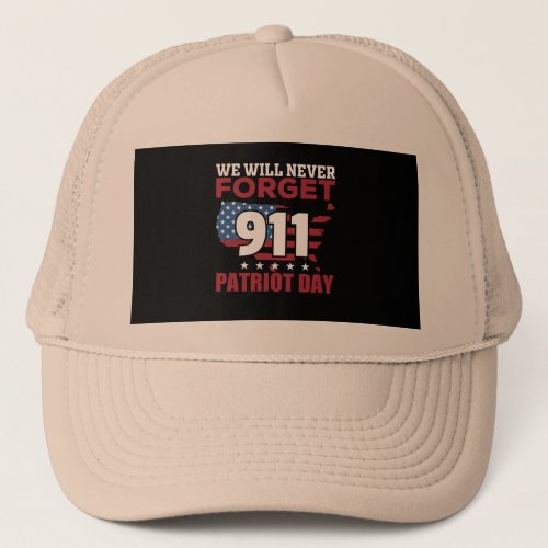 Vector patriot day t_shirt design trucker hat