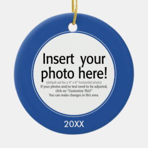 Vector Photo Frame - DOUBLE-SIDED Ceramic Ornament