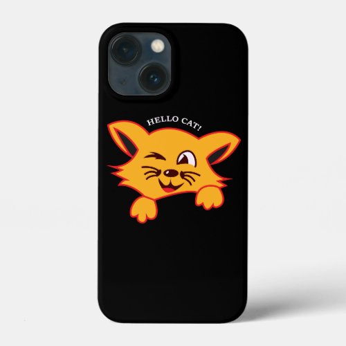 Vector professional funny cat t_shirt design vecto iPhone 13 mini case